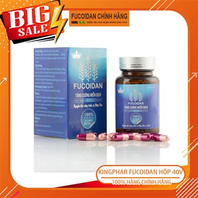 Fucoidan Kingphar - Nâng cao sức đề kháng. Hộp 40 viên